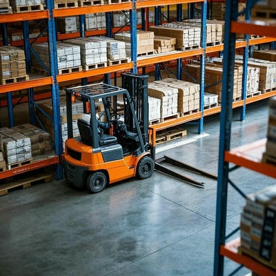 รถยกในคลังสินค้า