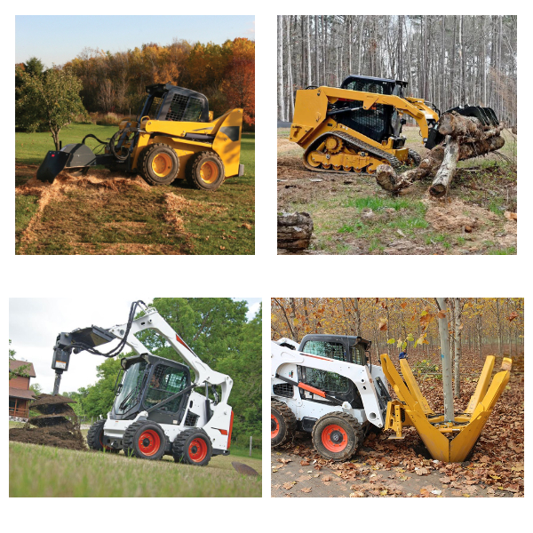 รถตักบังคับเลี้ยวขนาดเล็กในภาคป่าไม้